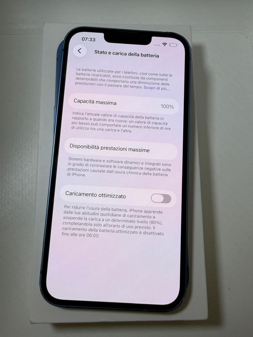 IPhone 13 256GB Blue Batteria 100%