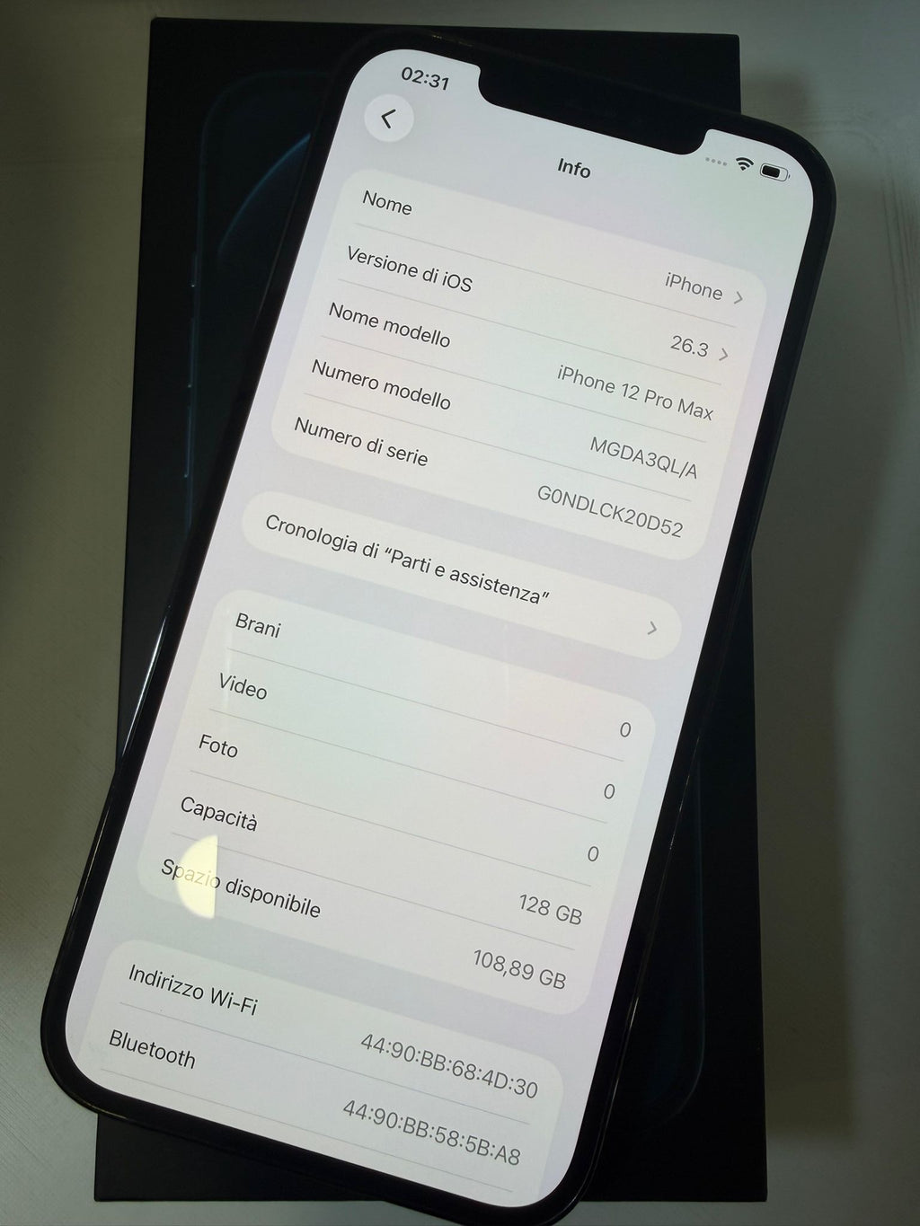 IPhone 12 Pro Max 128GB Gold Batteria 100%