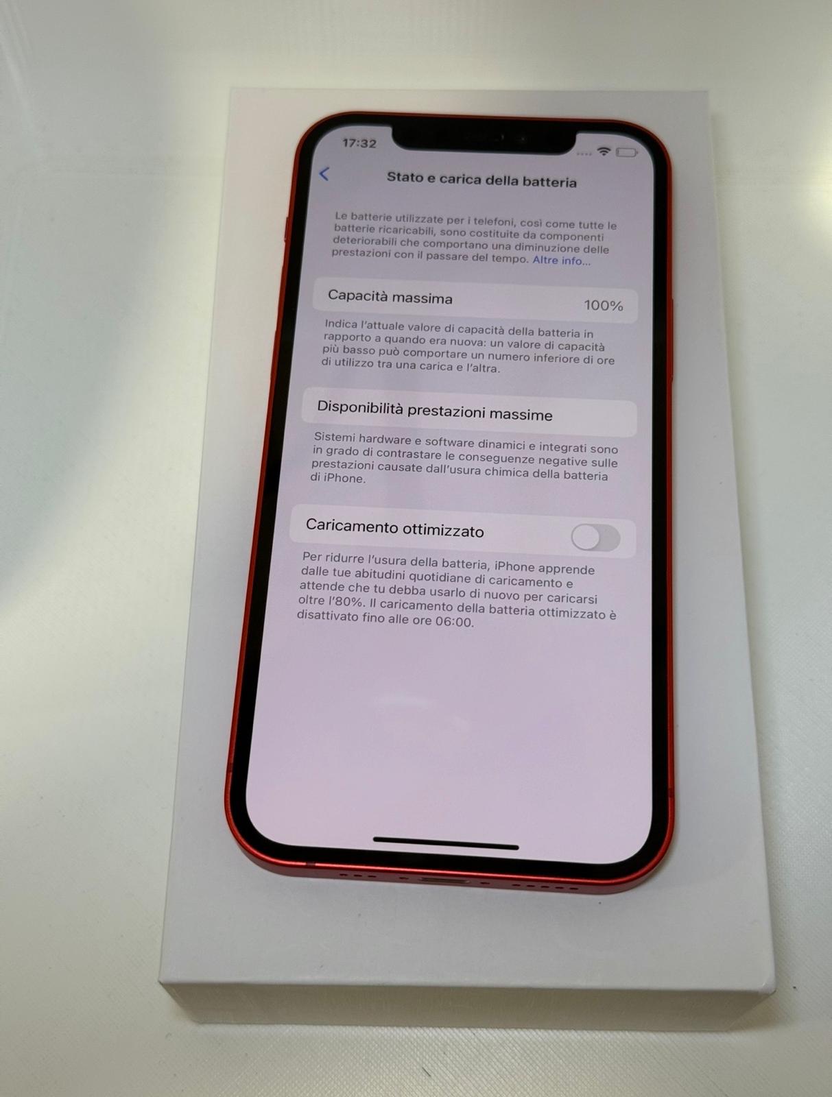 iPhone 12 128 GB Red Batteria 100%