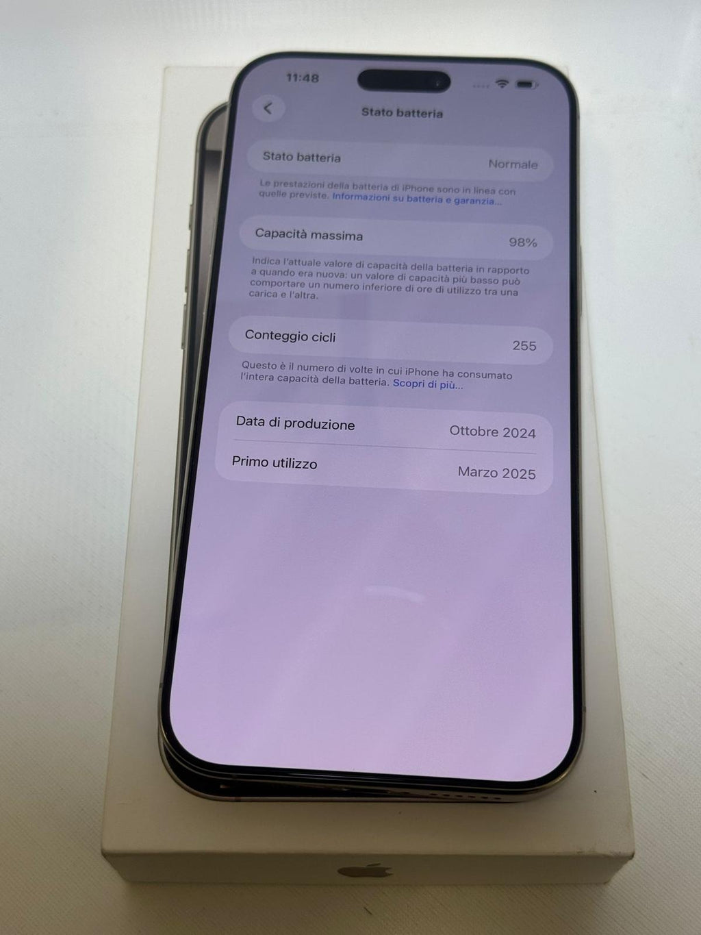 IPhone 16 Pro Max 256 GB Batteria 98%