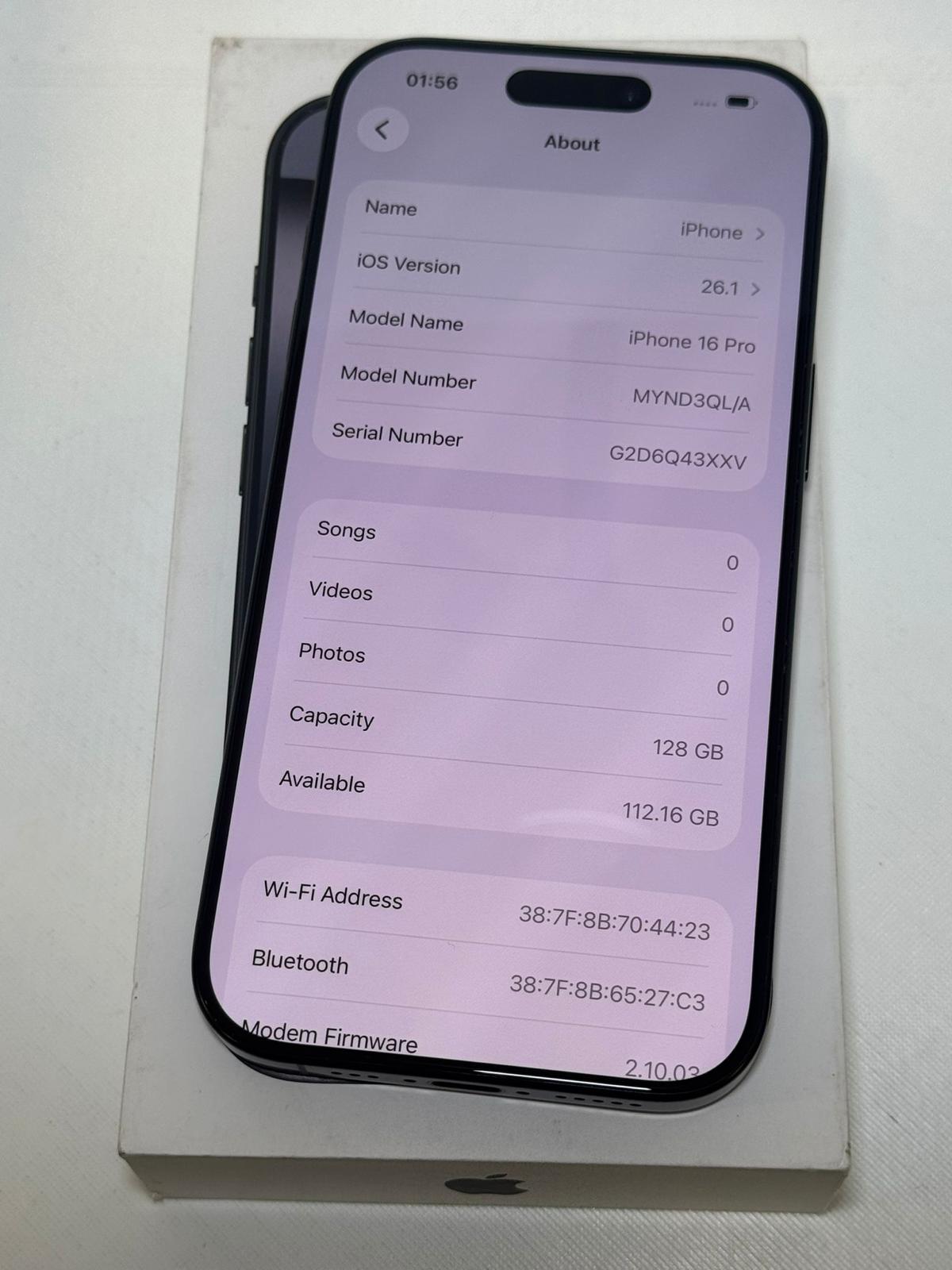 IPhone 16 Pro 128 GB Black Batteria 100%