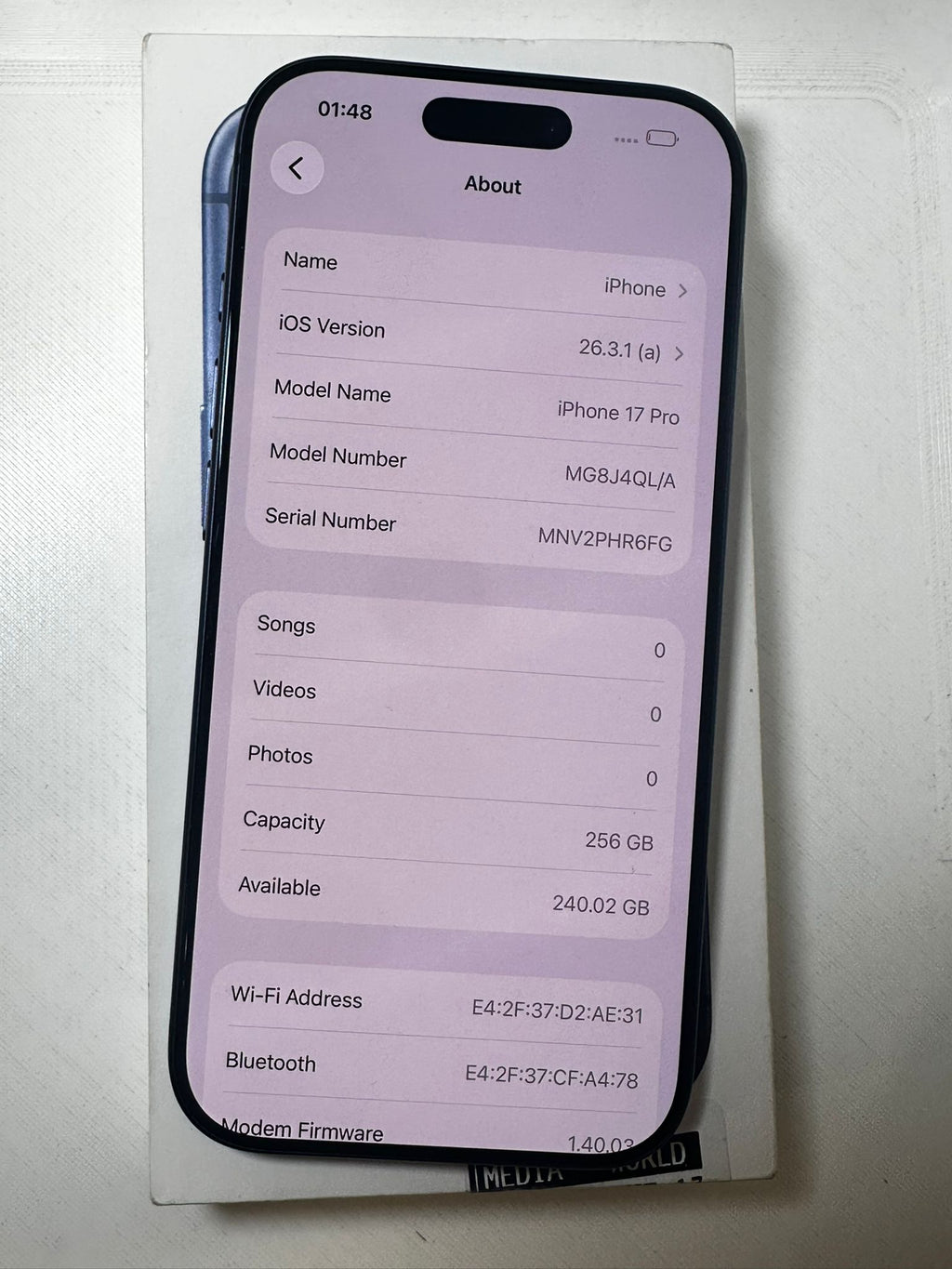 Iphone 17 Pro 256GB Blue