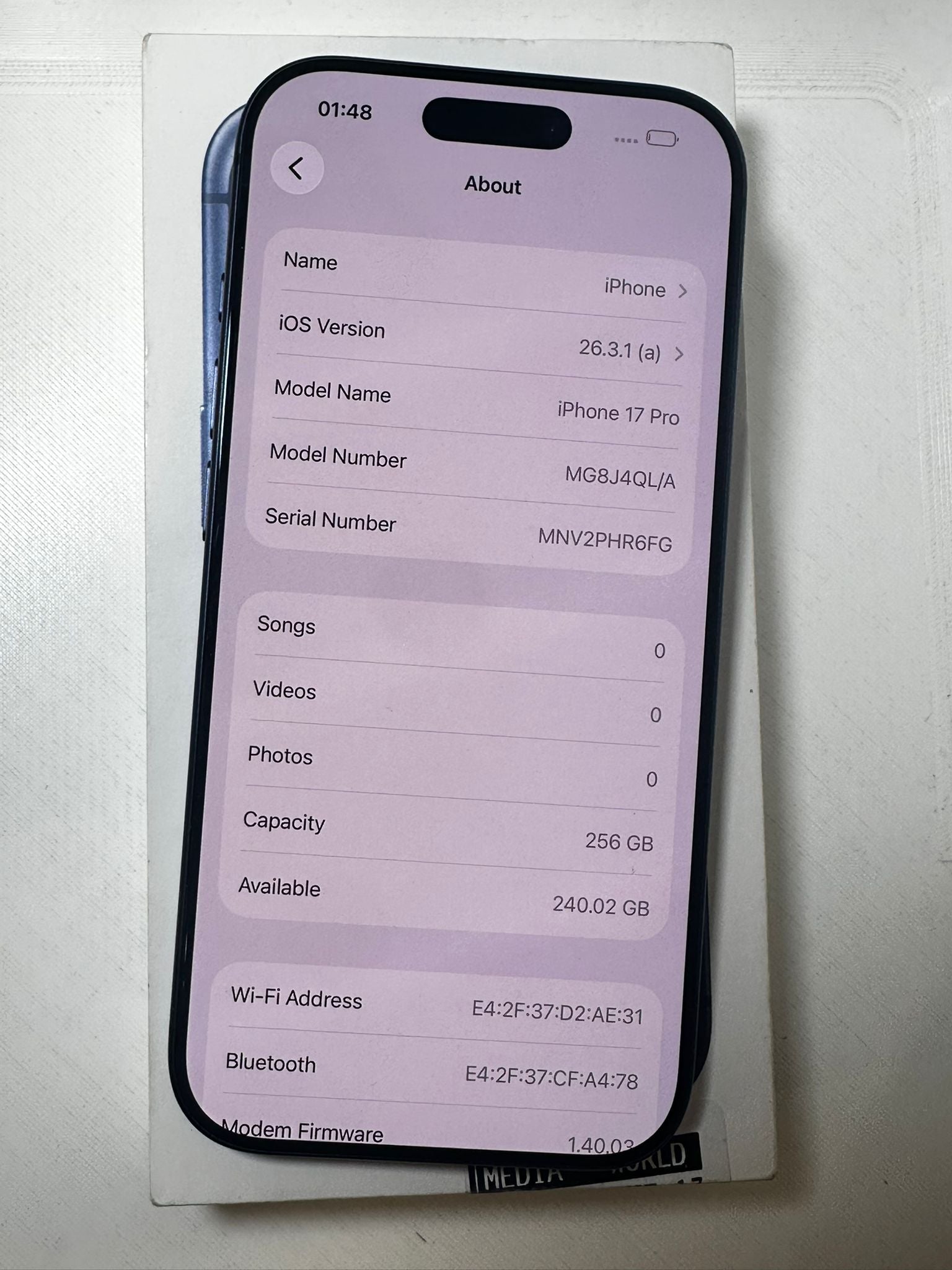 Iphone 17 Pro 256GB Blue